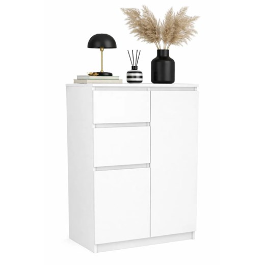 Elegancka Biała Komoda N6-Z81 ze sklepu Edinos.pl w kategorii Komody - zdjęcie 188755273