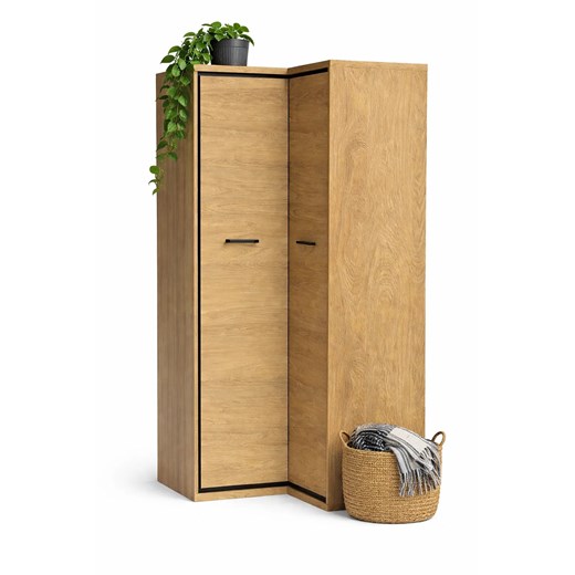 Szafa narożna hikora naturalna G0-F49 ze sklepu Edinos.pl w kategorii Szafy - zdjęcie 188757164