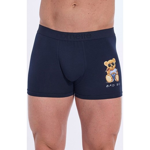 Bawełniane bokserki męskie Tattoo 280/246 Bad Boy, Kolor granatowy, Rozmiar L, Cornette ze sklepu Primodo w kategorii Majtki męskie - zdjęcie 188765181