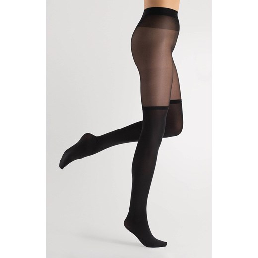 Rajstopy jak pończochy czarne G 5273 Miguela 40 DEN, Kolor czarny, Rozmiar 2, Fiore ze sklepu Primodo w kategorii Rajstopy - zdjęcie 188768973