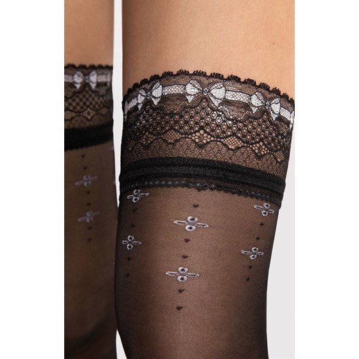 Czarne pończochy samonośne Reveil 20 den, Kolor czarny, Rozmiar 2, Fiore ze sklepu Primodo w kategorii Rajstopy - zdjęcie 188768994