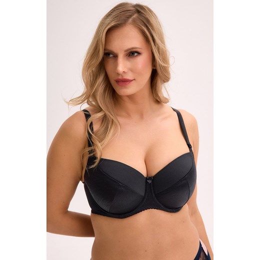 Gaia biustonosz usztywniany czarny Full Cup Kate Art.281, Kolor czarny, Rozmiar 75B, Gaia ze sklepu Primodo w kategorii Biustonosze - zdjęcie 188769383