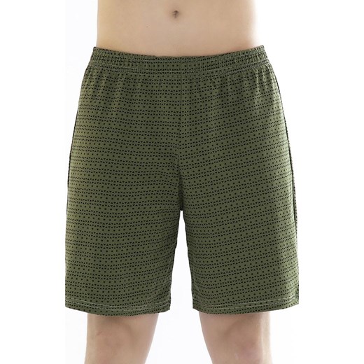 Męskie spodenki do spania 500/14, Kolor zielony-wzór, Rozmiar 2XL, leptir ze sklepu Primodo w kategorii Piżamy męskie - zdjęcie 188774011