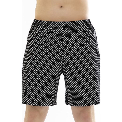 Męskie spodenki do spania 500/24, Kolor czarny-wzór, Rozmiar 2XL, leptir ze sklepu Primodo w kategorii Piżamy męskie - zdjęcie 188774014