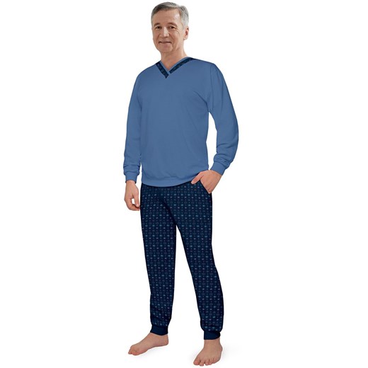 Bawełniana piżama męska Rafał III 415 23, Kolor granatowo-niebieski, Rozmiar L, MARTEL ze sklepu Primodo w kategorii Piżamy męskie - zdjęcie 188775944