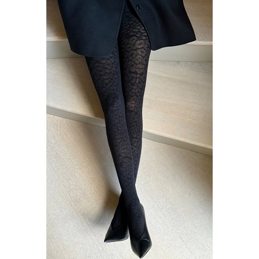 Veneziana czarne wzorzyste rajstopy Nella 40 DEN, Kolor czarny-wzór, Rozmiar 2, Veneziana ze sklepu Primodo w kategorii Rajstopy - zdjęcie 188785493