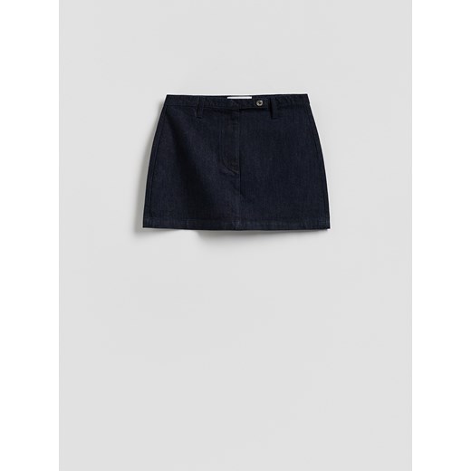 Reserved - Jeansowa spódnica mini - granatowy ze sklepu Reserved w kategorii Spódnice - zdjęcie 188852610