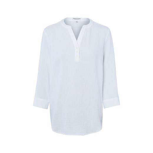 Marie Lund Bluzka damska Kobiety Bawełna (100%) biały jednolity ze sklepu vangraaf w kategorii Bluzki damskie - zdjęcie 188870894