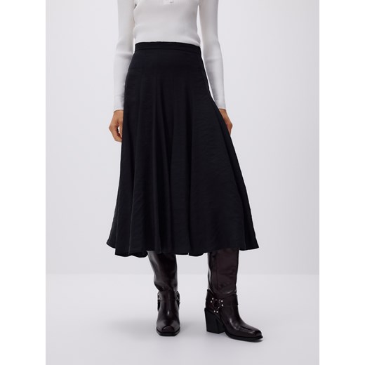 Reserved - Spódnica z modalem - czarny ze sklepu Reserved w kategorii Spódnice - zdjęcie 188929982