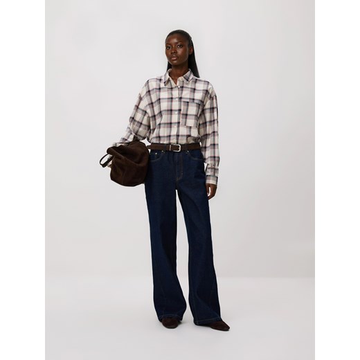 Reserved - Koszula w kratę - złamana biel Reserved S Reserved