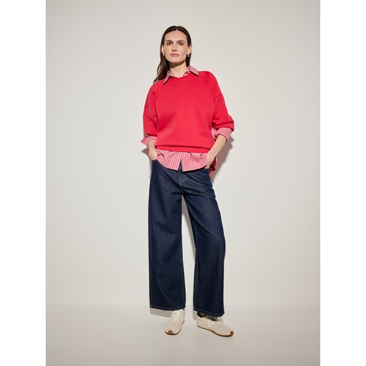Mohito - Czerwona bluza basic - czerwony ze sklepu Mohito w kategorii Bluzy damskie - zdjęcie 188954284