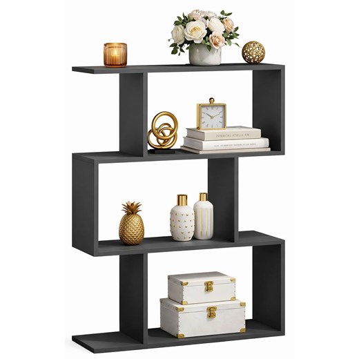 Czarny regał otwarty L3-S08 ze sklepu Edinos.pl w kategorii Regały i witryny - zdjęcie 188959720