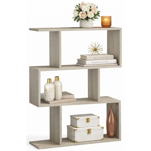 Nowoczesny regał dąb sonoma B9-G19 ze sklepu Edinos.pl w kategorii Regały i witryny - zdjęcie 188964481