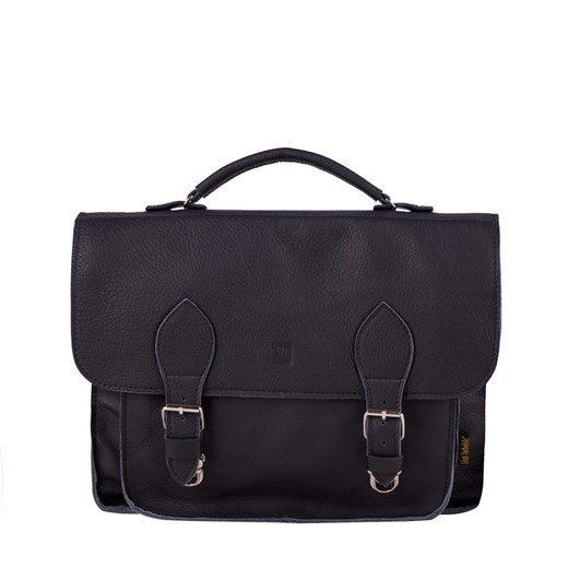 czarna torba skórzana na ramię i do ręki listonoszka Dalia ze sklepu Słoń Torbalski w kategorii Torby męskie - zdjęcie 188968821