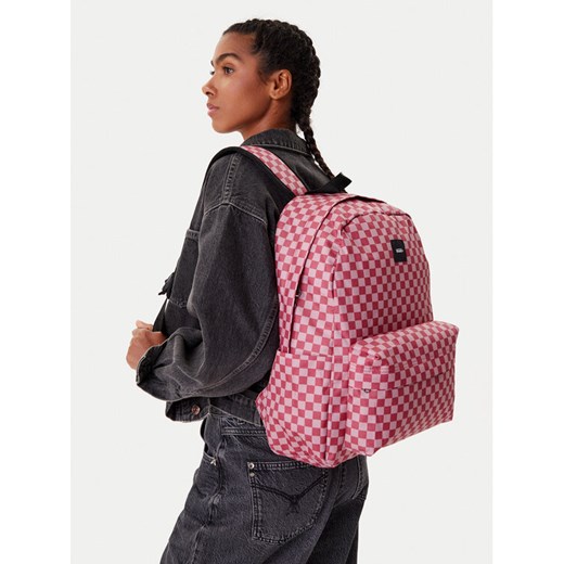 Vans Plecak Old Skool Check VN000H4XZRY1 Różowy ze sklepu MODIVO w kategorii Plecaki - zdjęcie 188999614