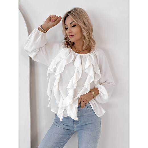 bluzka hadley biała one size ze sklepu UBRA w kategorii Bluzki damskie - zdjęcie 189007114