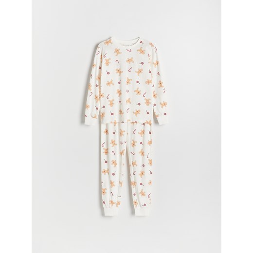 Reserved - Świąteczna piżama - złamana biel ze sklepu Reserved w kategorii Piżamy dziecięce - zdjęcie 189042080