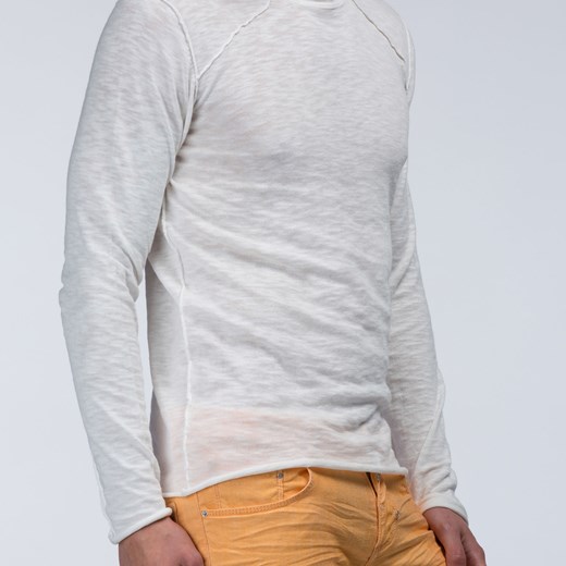 Morato Knitwear - Crewneck sweater with visible stitching and curled hem morato-it szary 
