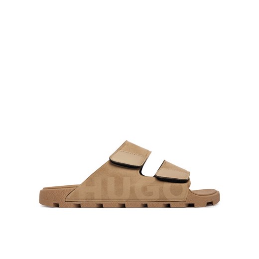 Klapki HUGO Evander 50563303 Beżowy ze sklepu eobuwie.pl w kategorii Klapki męskie - zdjęcie 189059191