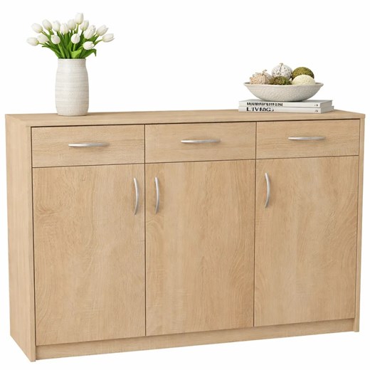 Skandynawska komoda z szufladami dąb sonoma S8-F44 ze sklepu Edinos.pl w kategorii Komody - zdjęcie 189071002