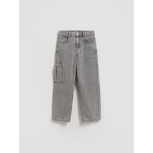 Reserved - Jeansy straight fit - jasnoszary ze sklepu Reserved w kategorii Spodnie chłopięce - zdjęcie 189081130