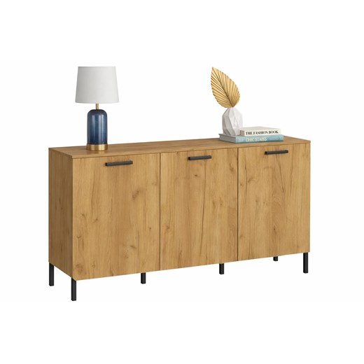 Industrialna komoda w kolorze dąb craft złoty P4-B60 ze sklepu Edinos.pl w kategorii Komody - zdjęcie 189085862