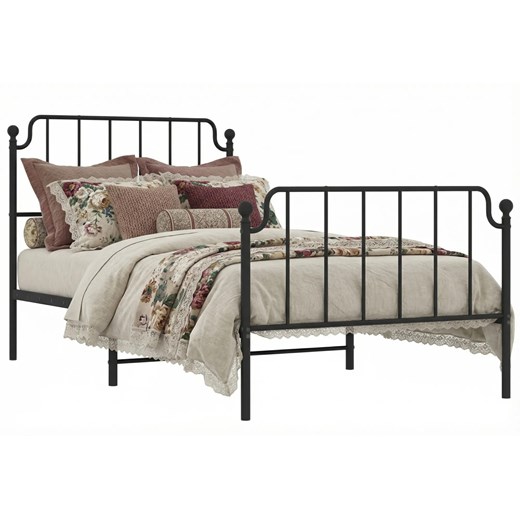 Czarne metalowe łóżko indusrialne 100x200cm A6-R86 ze sklepu Edinos.pl w kategorii Łóżka i materace - zdjęcie 189085913