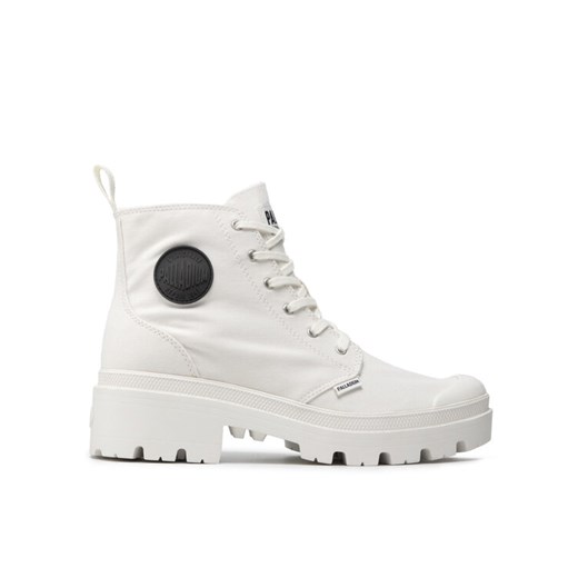 Trapery Palladium Pallabase Twill 96907-116-M Biały ze sklepu eobuwie.pl w kategorii Workery damskie - zdjęcie 189088050