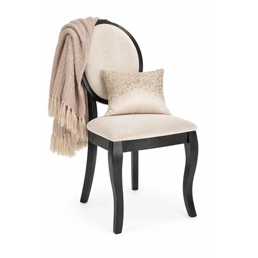 Beżowe stylowe krzesło drewniane G2-R71 ze sklepu Edinos.pl w kategorii Krzesła - zdjęcie 189098760