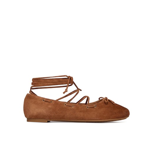Baleriny MICHAEL Michael Kors Shae Flex 40S6SHFP1S Brązowy ze sklepu eobuwie.pl w kategorii Balerinki - zdjęcie 189098792