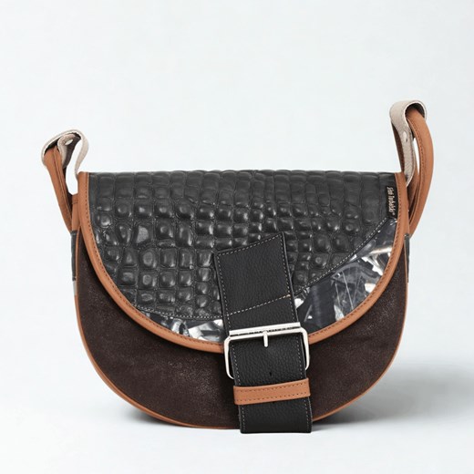 brązowa torebka damska skórzana Freshman Mini na ramię listonoszka ze sklepu Słoń Torbalski w kategorii Listonoszki - zdjęcie 189102850