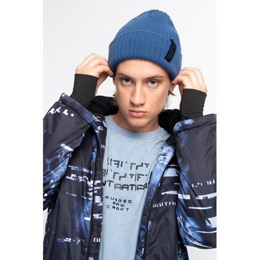 Niebieska czapka z czarną naszywką z boku, Rozmiar -  r2, Kolor - Niebieski ze sklepu REPORTER w kategorii Czapki dziecięce - zdjęcie 189107162