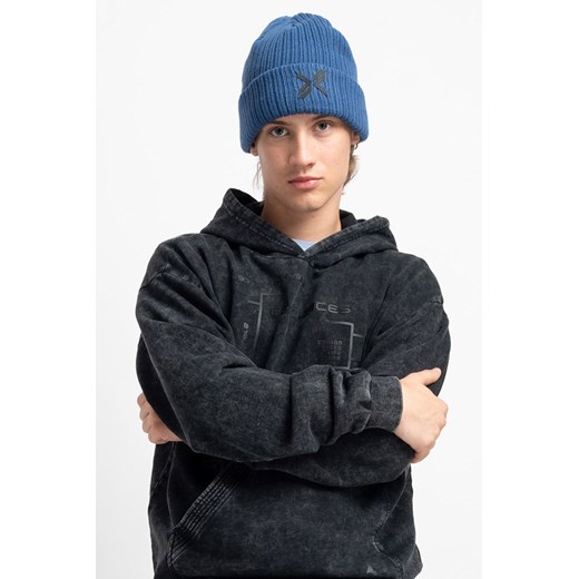 Niebieska czapka z czarną aplikacją z przodu, Rozmiar -  r2, Kolor - Niebieski ze sklepu REPORTER w kategorii Czapki dziecięce - zdjęcie 189107373