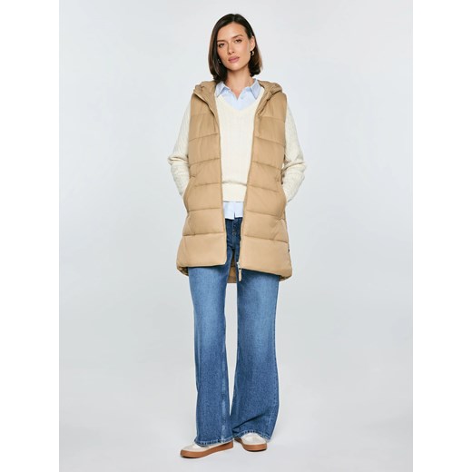 Kamizelka damska pikowana beżowa Pavla 801 ze sklepu Big Star w kategorii Kamizelki damskie - zdjęcie 189128182