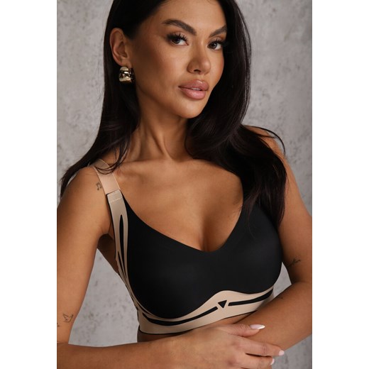 Czarny Biustonosz z Zapięciem na Haftki Oledis ze sklepu renee.pl w kategorii Biustonosze - zdjęcie 189128253