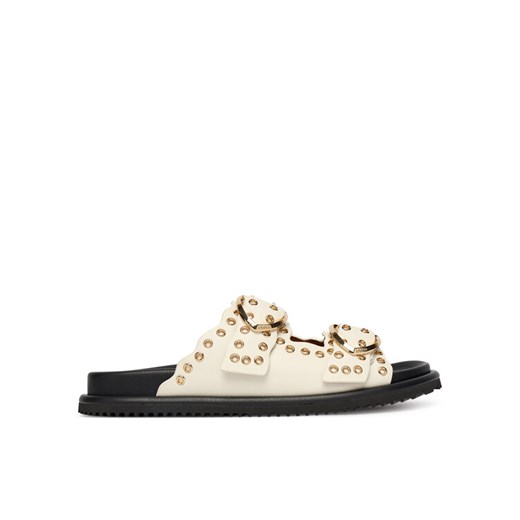 Klapki Blauer S6BLOOM02/LEA Écru ze sklepu eobuwie.pl w kategorii Klapki damskie - zdjęcie 189134652