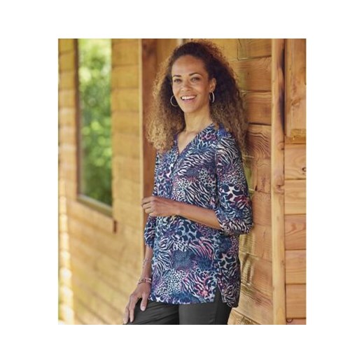 Bluzka z krepy z nadrukiem ze sklepu Atlas For Men w kategorii Bluzki damskie - zdjęcie 189160771