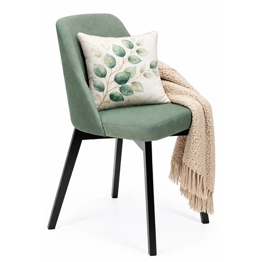 Zielone drewniane krzesło kubełkowe W9-G89 ze sklepu Edinos.pl w kategorii Krzesła - zdjęcie 189172550