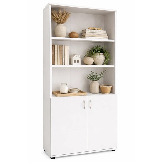 Biały regał biurowy z drzwiczkami Z1-G64 ze sklepu Edinos.pl w kategorii Regały i witryny - zdjęcie 189187053