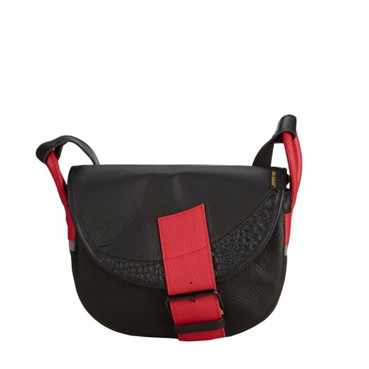 czarna damska torebka  skórzana listonoszka  na ramię Freshman Mini ze sklepu Słoń Torbalski w kategorii Listonoszki - zdjęcie 189191884