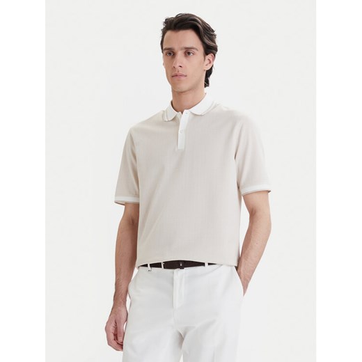 Bugatti Polo 8150-75112C Écru Regular Fit ze sklepu MODIVO w kategorii T-shirty męskie - zdjęcie 189213053
