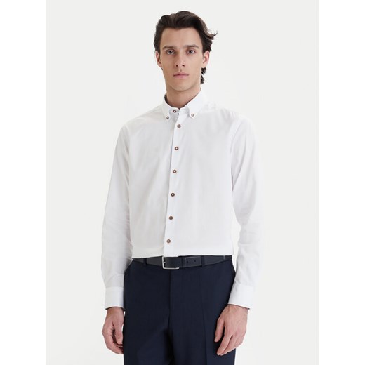 Bugatti Koszula 9350-78500C Biały Modern Fit ze sklepu MODIVO w kategorii Koszule męskie - zdjęcie 189213080