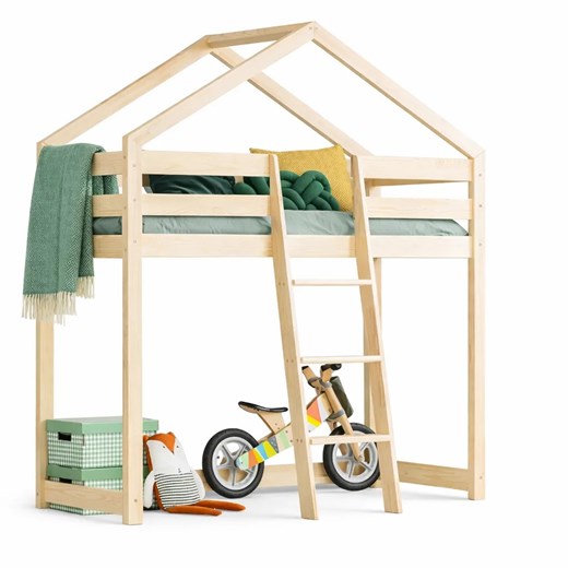 Piętrowe Łóżko Domek R9-K07 ze sklepu Edinos.pl w kategorii Łóżka dziecięce - zdjęcie 189217690
