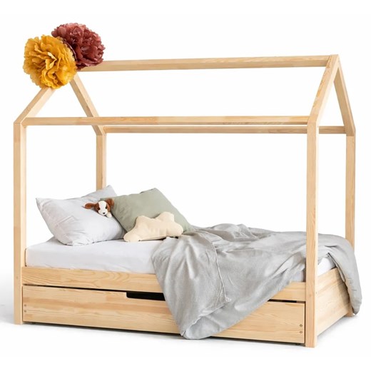 Łóżko domek z szufladą P4-T32 ze sklepu Edinos.pl w kategorii Łóżka dziecięce - zdjęcie 189217701