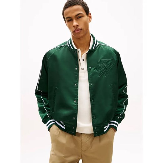 Tommy Hilfiger Satynowa kurtka bomber VARSITY | Loose fit ze sklepu Gomez Fashion Store w kategorii Kurtki męskie - zdjęcie 189219740