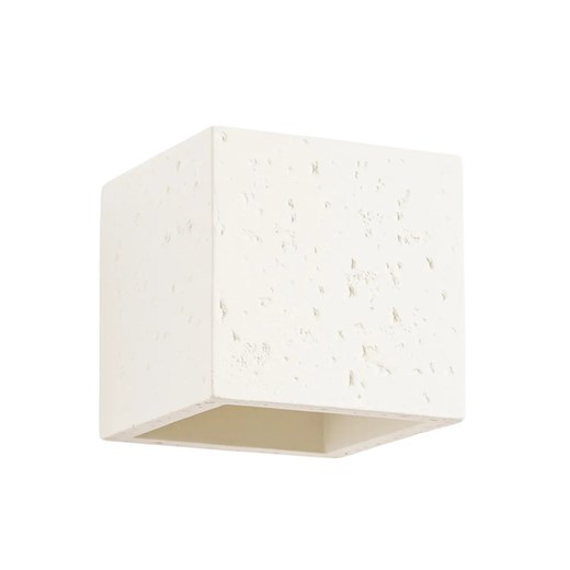 Loftowy beżowy kinkiet kostka - E717-Lenobri ze sklepu Edinos.pl w kategorii Lampy ścienne - zdjęcie 189225170