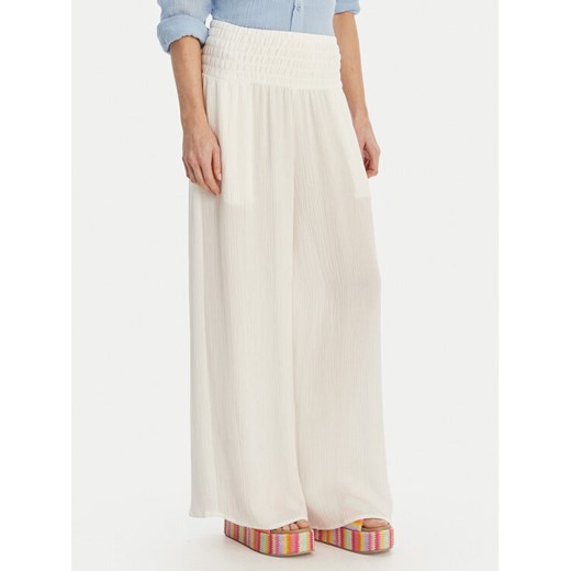 Seafolly Spodnie materiałowe Beach Edit 55699-PA Biały Relaxed Fit ze sklepu MODIVO w kategorii Spodnie damskie - zdjęcie 189231462
