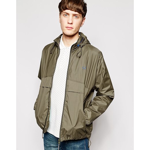 Fred Perry Jacket with Hood in Nylon - Green