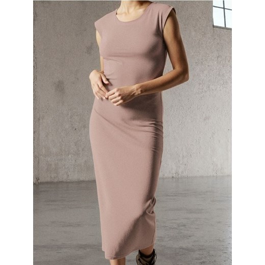 Sinsay - Sukienka midi o klasycznym kroju - brązowy ze sklepu Sinsay w kategorii Sukienki - zdjęcie 189235631