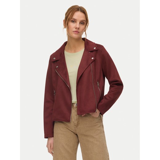 Vero Moda Kurtka z imitacji skóry Jose 10300938 Bordowy Regular Fit ze sklepu MODIVO w kategorii Kurtki damskie - zdjęcie 189236533